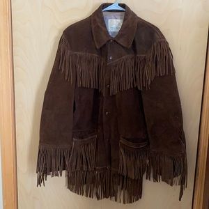 VINTAGE Western Fringe Suede Jacket. Men’s Large